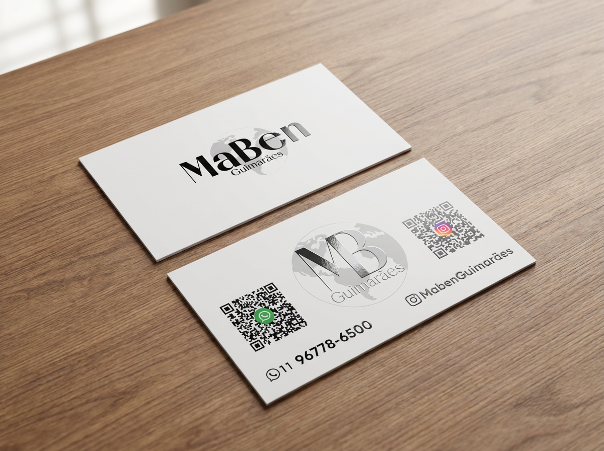 Cartão de Visita Premium 4x4 com BOPP e Verniz Localizado